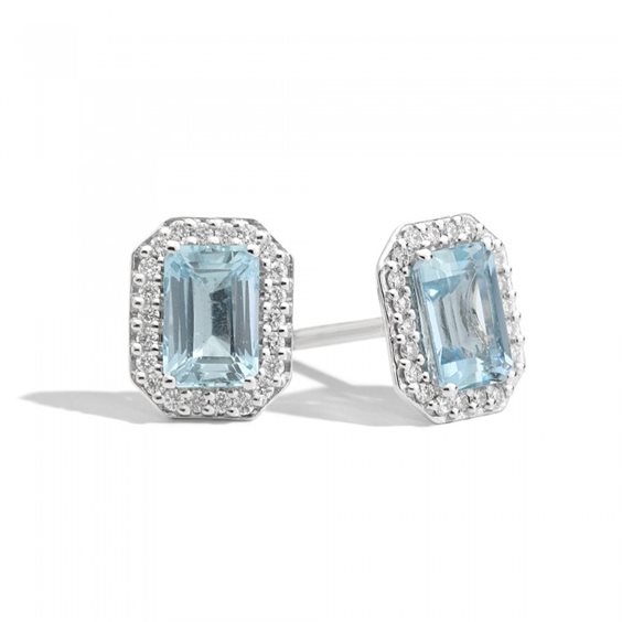 Orecchini Recarlo Donna in Oro bianco Acquamarina 1.11 Ct E33CC170/AQ - E33CC170/AQ